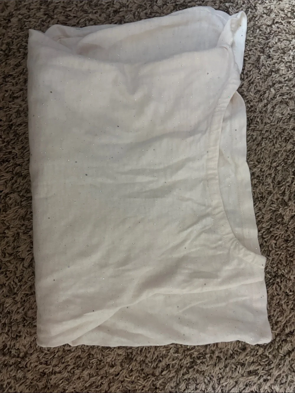 GAP White Long Sleeve Tee with Subtle Sparkle